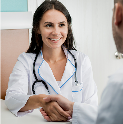 Doctora sonriendo